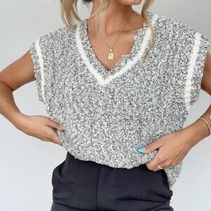 Promesa v-neck textured sweater vest